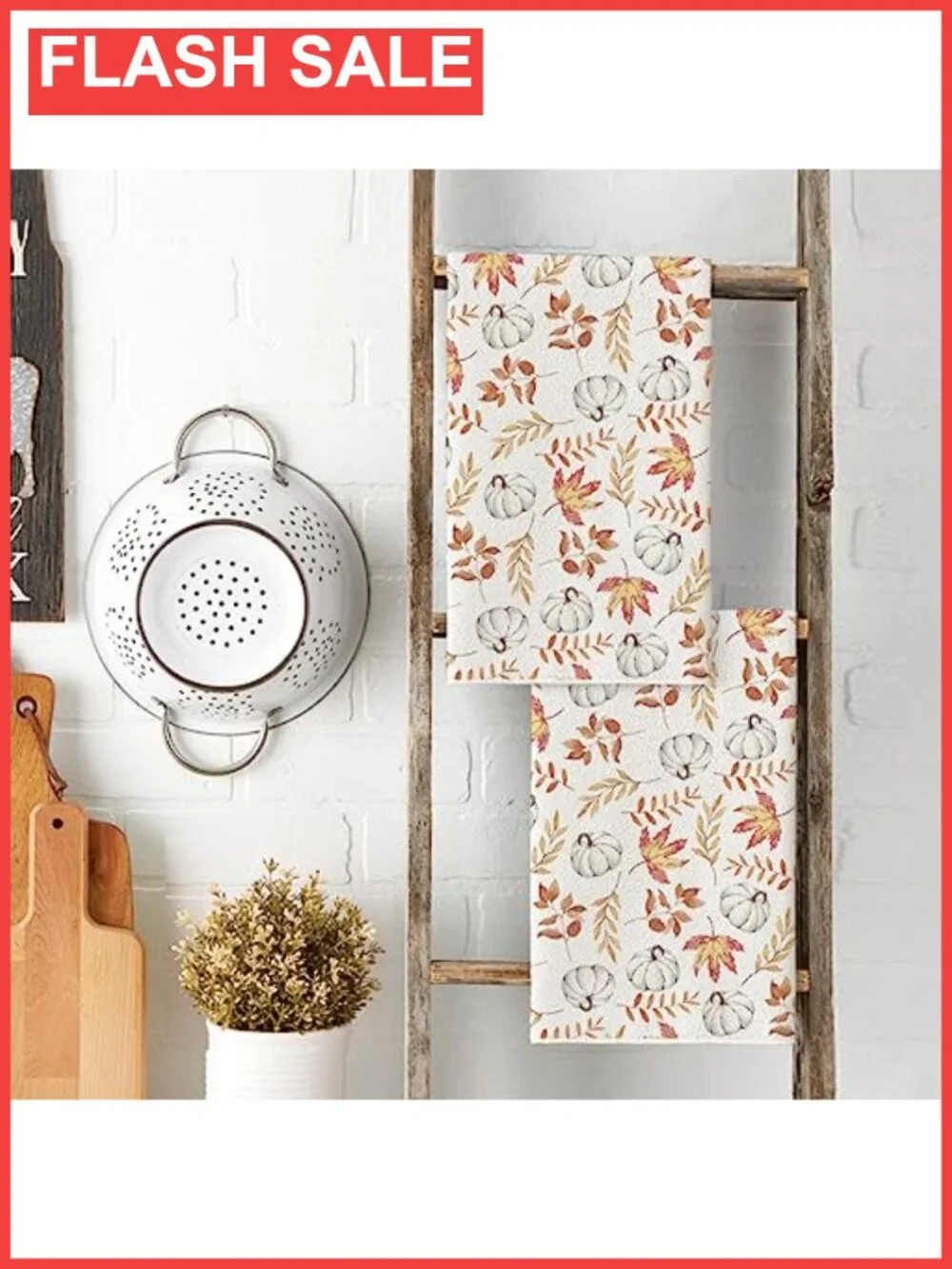 Artoid Mode Fall Kitchen Towels Set of 2 18x26 Inch Absorbent Polyester Dish